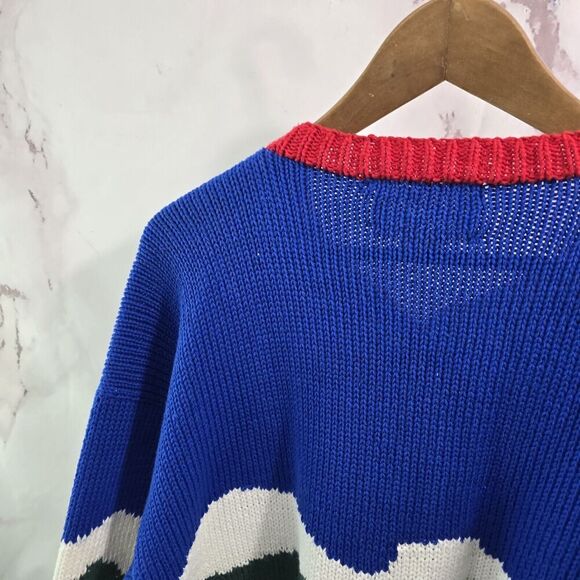 Vintage Sweater Mens Large Womens XL Cardigan Golf Golfing Peru Cotton Salsa - Picture 6 of 12